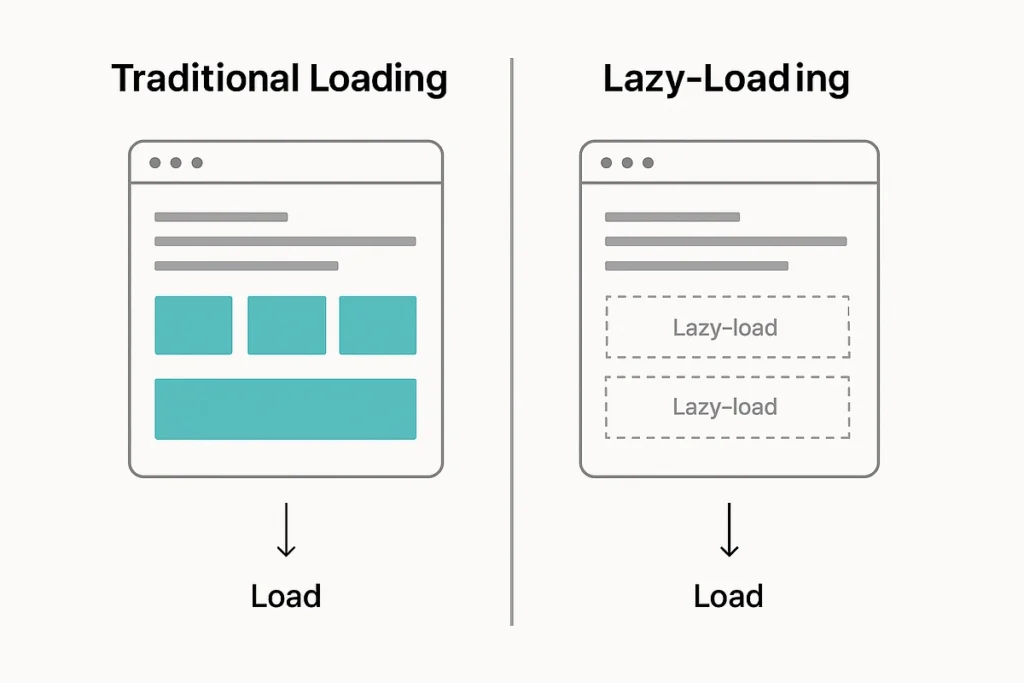Traditional and lazy loading